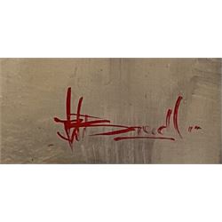 John Bredl (Australian Contemporary): 'Mornington Peninsular near Melbourne', oil on panel signed 32cm x 22cm