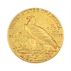 United States of America 1914 D Indian head gold two and a half dollar coin