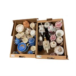 Collection of ceramics including two hen on nests, tea ses plates etc in four boxes 