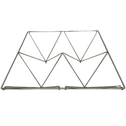 Square chrome and glass top coffee table