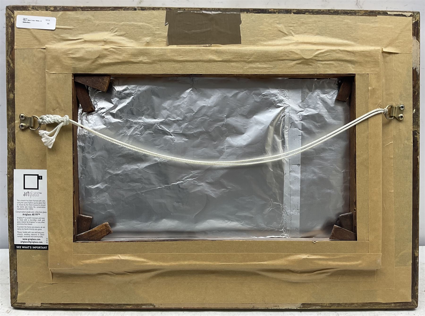 William Gilbert Foster (Staithes Group 1855-1906): Boats Moored at Tate Hill Pier Whitby, oil on canvas signed 29cm x 45cm