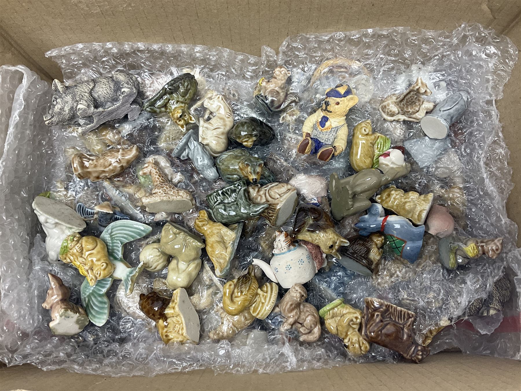 Large collection of Wade Whimsies and other similar animal figures 