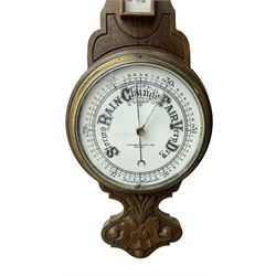 1930’s Oak cased aneroid barometer.