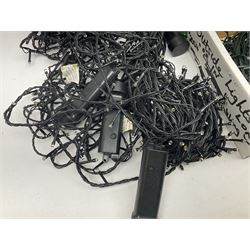 German Bleikristall decanter, set of six Stuart Crystal glasses, a Dartington Crystal decanter, christmas lights and a collection of pewter tankards, etc 