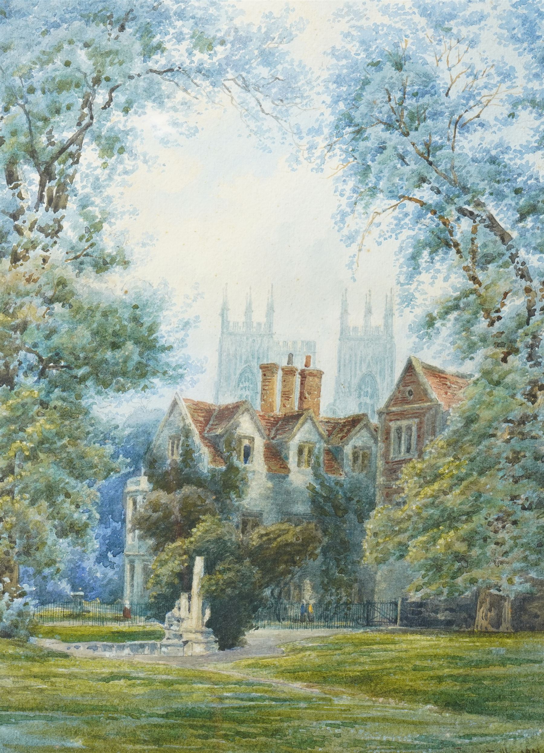 Jessie Dudley (British 1872-1930): York Minster, watercolour signed and dated 1891, 34cm x 24cm
Notes: Jessie was the sister of, and received art tuition from, York artist Tom Dudley (1857-1935).