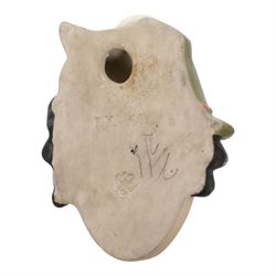 Goebel Art Deco wall mask, Lady in Tyrolean Hat, with impressed mark, together with a similar C & Co example 