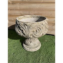 Set of three circular composite planters - THIS LOT IS TO BE COLLECTED BY APPOINTMENT FROM DUGGLEBY STORAGE, GREAT HILL, EASTFIELD, SCARBOROUGH, YO11 3TX