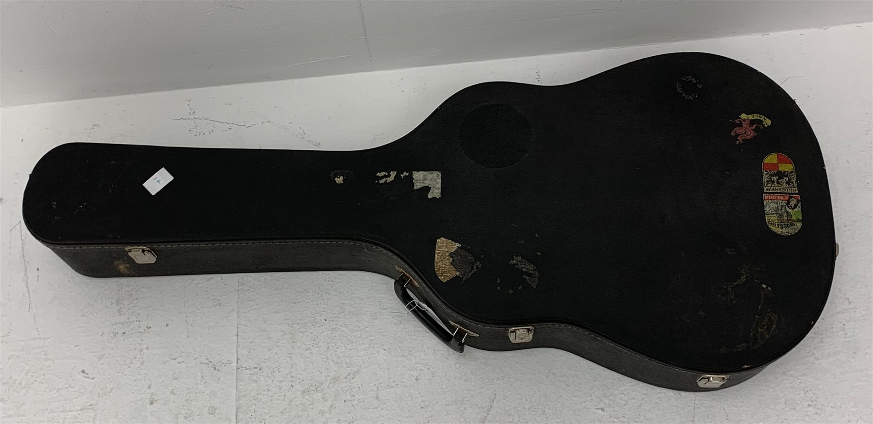 Rare Yamaha FG-1200J acoustic guitar, spruce top, solid Jacaranda back and sides, ebony fret board, mother-of-pearl bound top, three-piece back with abalone trim, in carrying case