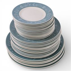 Royal Doulton Cascade pattern tea and dinner service, together with glass light fitting etc, in four boxes  