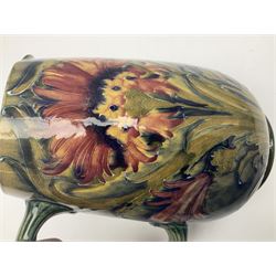 Early 20th century Moorcroft for Macintyre jug, decorated in Revived Cornflower pattern, impressed mark to base, H19cm