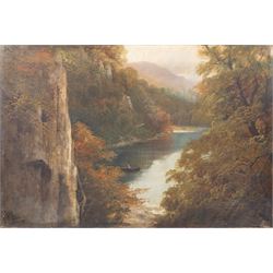Henry Robinson Hall (British, 1859-1927): 'Stybarrow Crag Ullswater', oil on canvas signed...