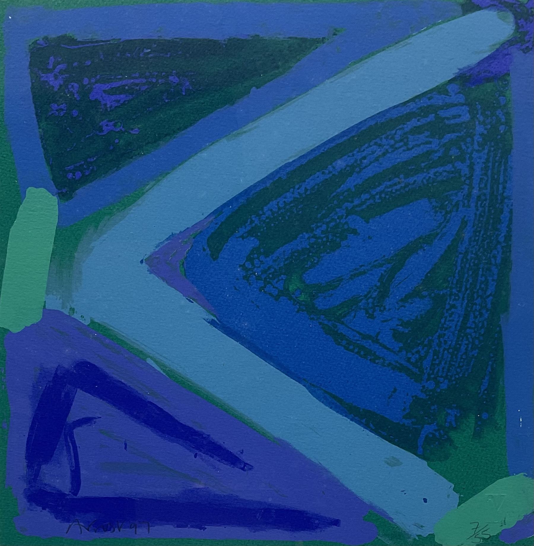 Anthony Frost (British 1951-): 'Totally Blue Beat', screenprint signed dated '97 and numbered 7/55 in pencil, with publisher's Gamma blindstamp 30cm x 30cm full sheet