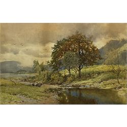 Frederick Clive Newcome (British 1847-1894): Lake District Scene, watercolour signed and dated '79, 35cm x 54cm