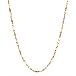9ct gold Singapore link necklace, stamped 375, approx. 6.3gm