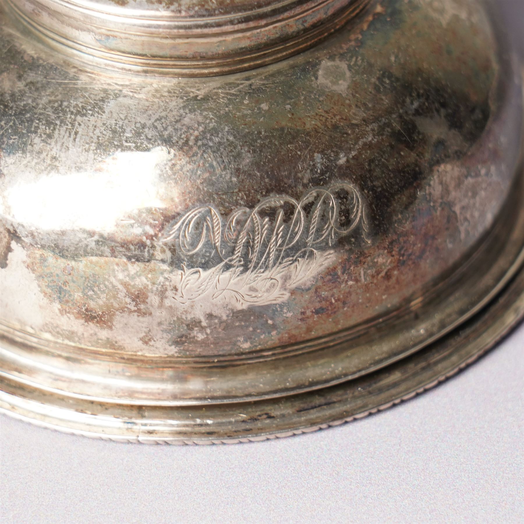 George III silver wine funnel engraved with a monogram L11cm marks rubbed