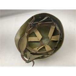 American 'Mike Force' Special Forces MI helmet liner; bears label 'AM STAY 5 58183 N10/TS'