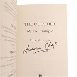Two signed copies of Frederick Forsyth 'The Outsider, My Life in Intrigue', including one first edition
