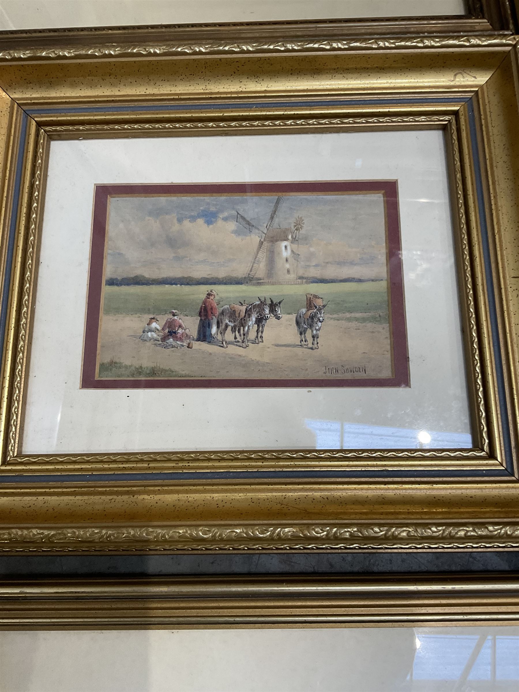 Collection of 19th and early 20th century oil paintings and watercolours, artists including Joseph Pighills, Victor Noble Rainbird, Louis Cox, Arthur W Newsholme, John Sowden, Arthur Tucker, Albert Woods, Alfred Robert Hayward, Manner of Thomas Creswick, etc (15)