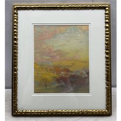 William Shackleton (Bradford 1872-1933): 'The Road into Malham Village', watercolour and pastel signed and dated '25, titled verso 27cm x 22cm 