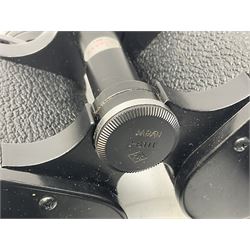 Eleven pairs of binoculars, to include Zeiss Wetzler 20x50, Taylor-Hobson Bino Prism No.2 Mk.III military stamped 1943 with broad arrow,  Swift Tecnar 16x50, J.T Coppock Oceanic Bloomed 10x50, Hensoldt Wetzlar Dialyt 7x42 etc