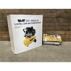 Wolf air Sioux 25 2.5hp air compressor, 