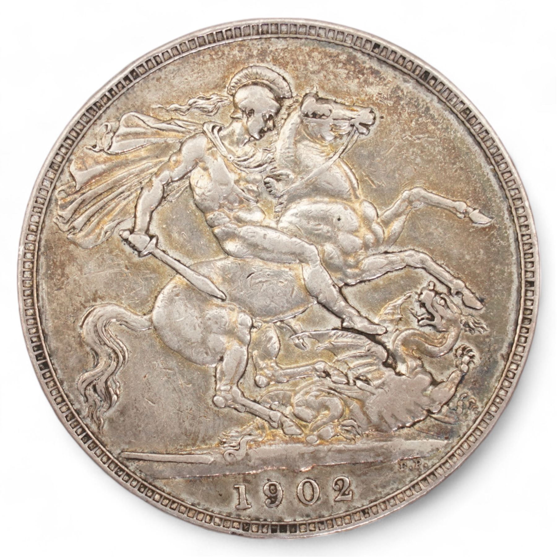 King Edward VII 1902 silver crown coin