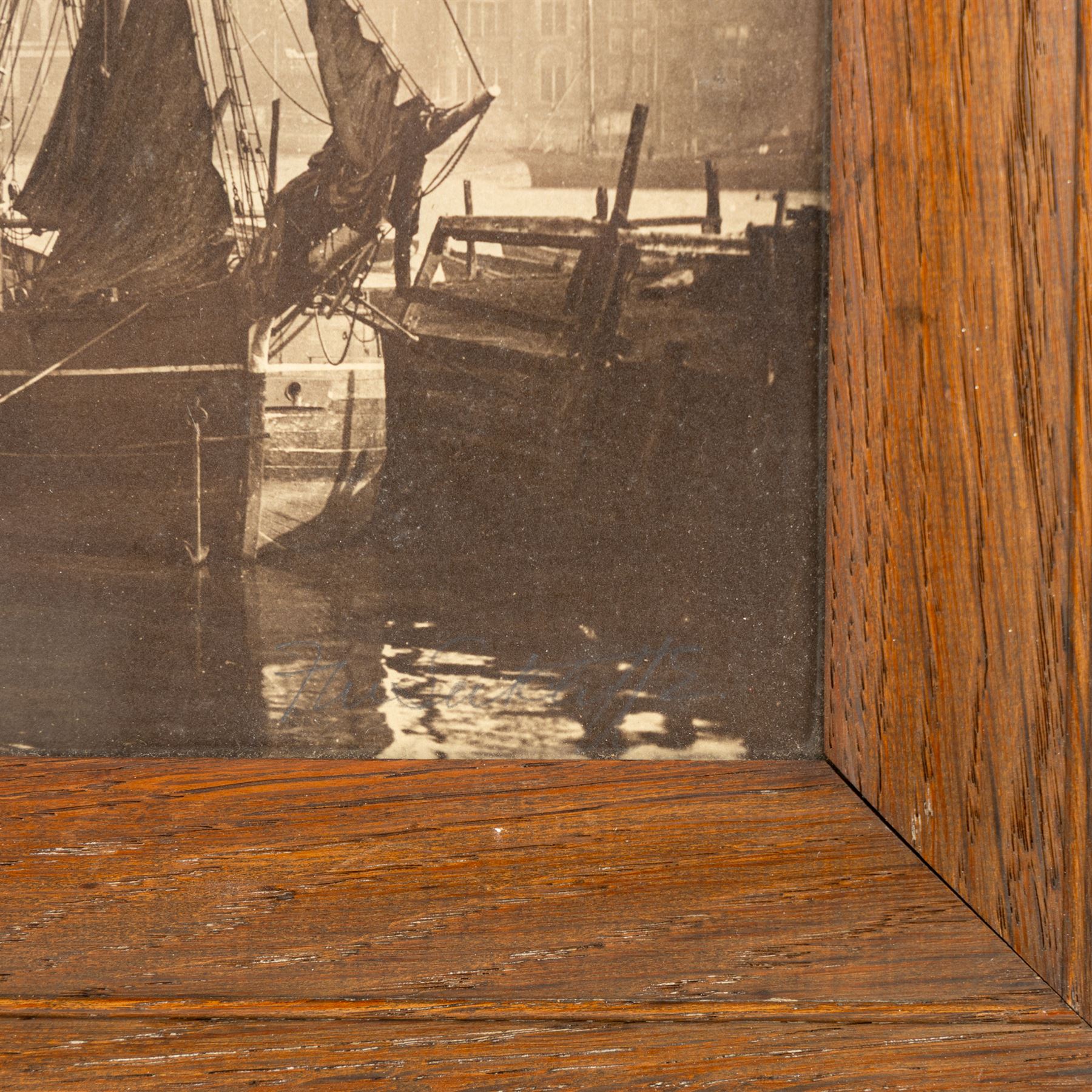 Frank Meadow Sutcliffe (British 1853-1941): 'The Dock End - Whitby', photographic print signed in pencil 22cm x 29.5cm
