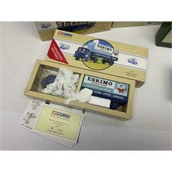 Corgi - twenty eight modern die-cast model coaches, buses and wagons to include Corgi Classics 35305, 96991, 97002, two 97108, 97208, 97267, 97335, 97871 and 98162; limited edition sets D949/26, 97107 and 97185; The Yorkshire Rider Series 91700, 91853, 91858 and 91862; all but one in original boxes or perspex display cases, most with certificates (27)