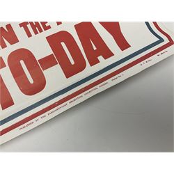 Seven small posters comprising five Soviet military/space programme related subjects including weapon sections; and two reproduction British WW2 recruitment type posters; all unframed (7)