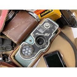 Corfield Periflex Gold Star camera body with Lumax 1:2:4 50mm lens, and other camera bodies and equipment