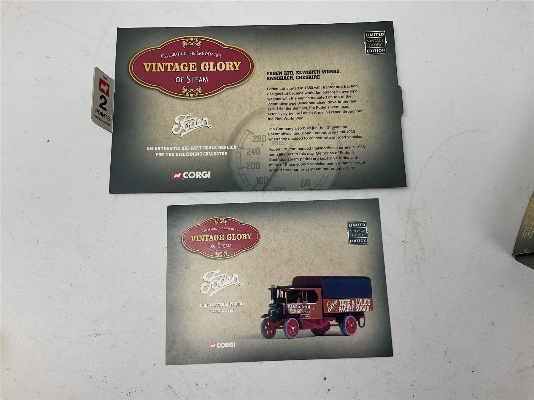 Four boxed Corgi ‘Vintage Glory of Steam’ die-cast models, comprising Fowler B6 Road Locomotive, Foden Steam Wagon, Sentinel Platform Wagon and Foden Dropside Wagon