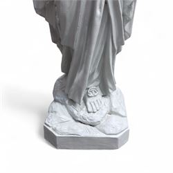 Cast stone Virgin Mary garden figure