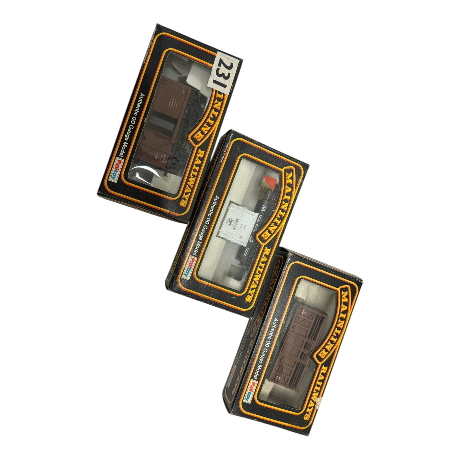 Two Mainline Railways '00' gauge locomotives, including 37090 Mogul Locomotive GRW green, together with five Mainline Railways '00' gauge goods wagons and fourteen coaches, including Cornish Riviera Examples, all boxed 