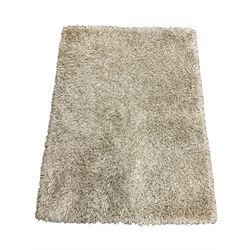 White silver deep tassel pile rug