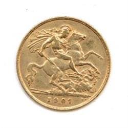 King Edward VII 1907 gold half sovereign coin | Coins, Tokens ...