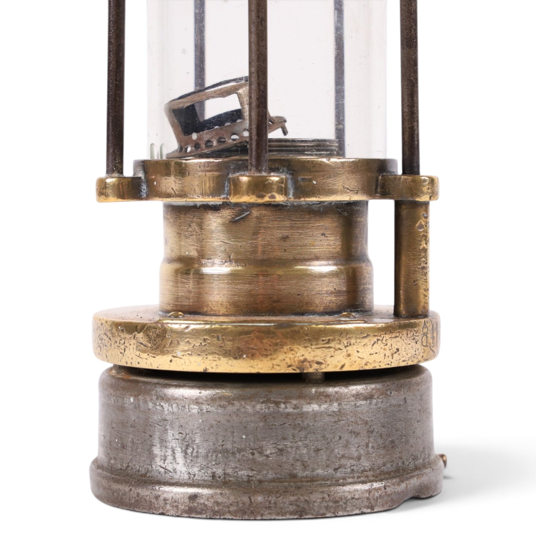 Patterson Type HCP mining lamp, stamped 841 to base, H28cm