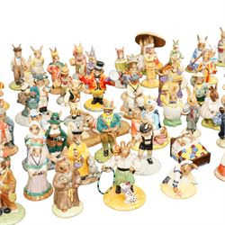 Large and extensive collection of Royal Doulton Bunnykins figures, the majority with certificates, approximately 140 overall, and a similarly large collection of boxes 