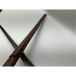 British George V 1897 Pattern Infantry Officers Sword, the 82.5cm fullered steel blade etched and polished with crowned royal arms, GRV cyphers and scrolling foliage, marked Army & Navy Co-operative Society 105 Victoria St London SW to the ricasso,  plated pierced basket hilt with wire bound fish skin grip and leather knot, No.15032; in leather covered scabbard