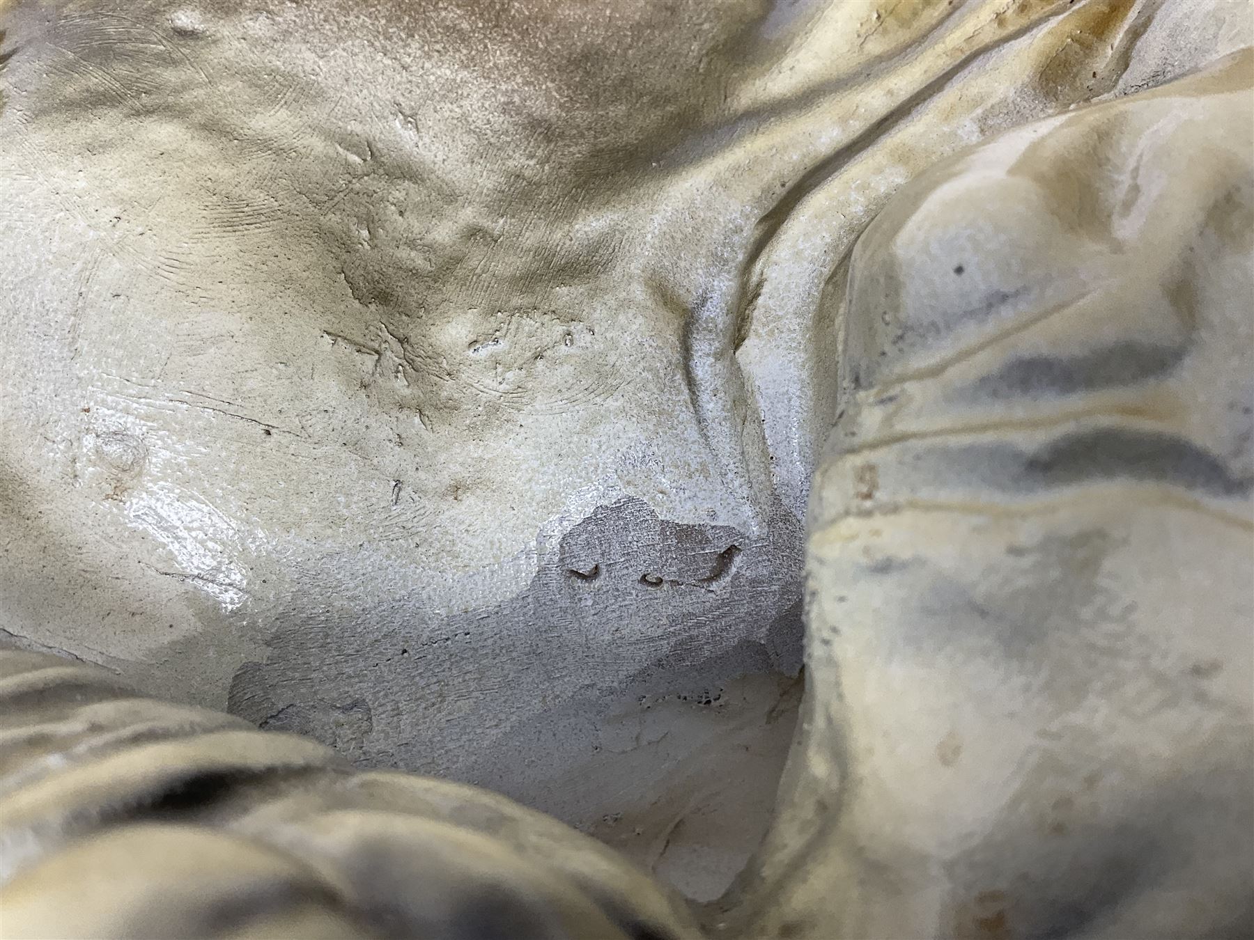 Composite model of a seated Basset Hound, H34cm