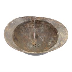 French Vichy Milice adrian helmet with white painted mark to the front, without liner, 