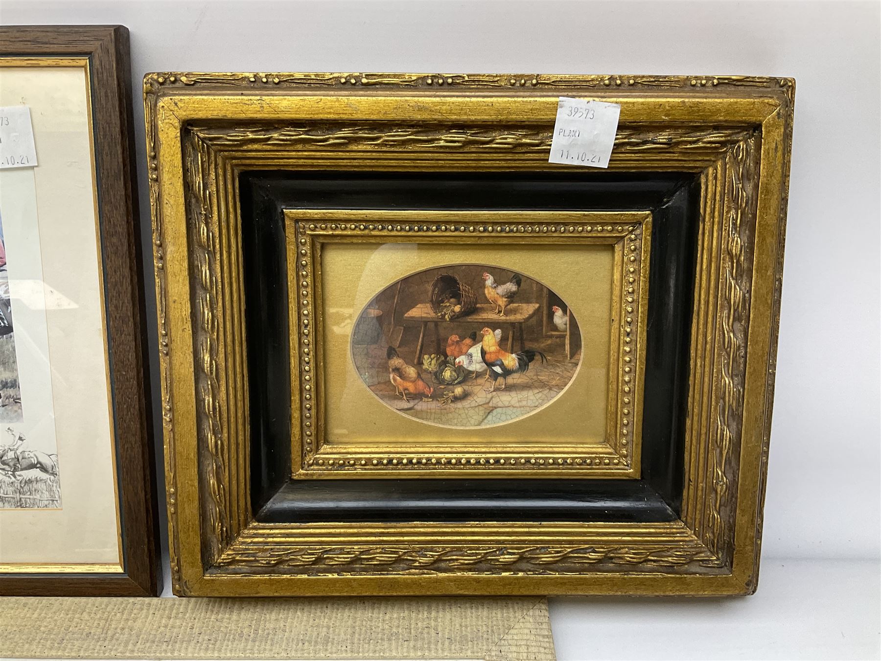 Pair of framed horse racing prints, A National Candidate and A Bona Fide Fox Chaser, together with seven other framed prints 