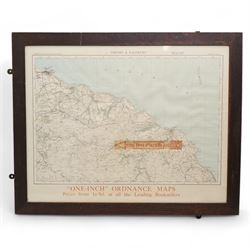British Transport Commission poster, showing the service lines of 'British Railways', pub. by Waterlow & Sons Ltd, London & Dunstable, together with 'Whitby & Saltburn' Ordnance Survey map with applied sign pointing towards Lealholm Station, on the Esk Valley Line running between Middlesbrough and Whitby max 102 x 64cm (2)
