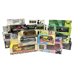 Corgi - fourteen TV/Film related die-cast models including Fawlty Towers, The Avengers, Inspector Morse, Daktari, Mr. Bean, Return of the Saint, Green Hornet, Dads Army, The A-Team, Only Fools & Horses, Soldier Soldier, Knight Rider etc; all boxed (14)