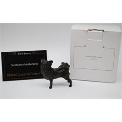 A limited edition Richard Cooper & Company bronze sculpture, modelled as a Chihuahua, by artist Michael Simpson, no 20/150, with certificate and original box. 