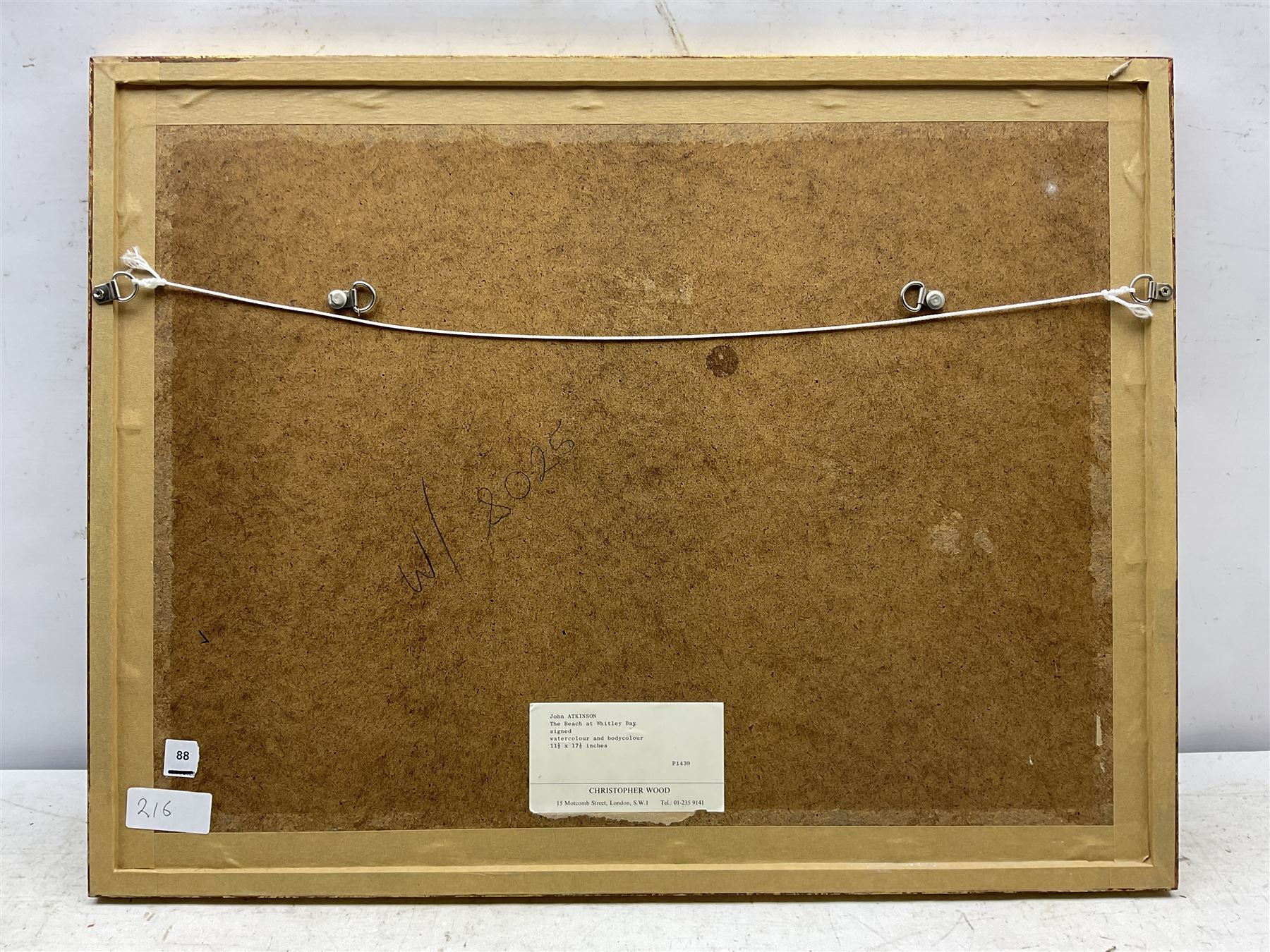 John Atkinson (Staithes Group 1863-1924): 'The Beach at Whitley Bay', watercolour signed 30cm x 45cm 
Provenance: with Christopher Wood, Motcomb Road, London, label verso