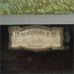 Workshop of Du Jinsheng (Chinese 1897-1943): 'Panorama of Inner West Lake Hangzhou', early 20th century woven silk panel, together with another similar 'Panoramic View of Kunming Lake - Summer Palace', by the Chi Won Lit Weaving Company, Shanghai, housed in matching ebonised frames 24cm x 120cm (2)