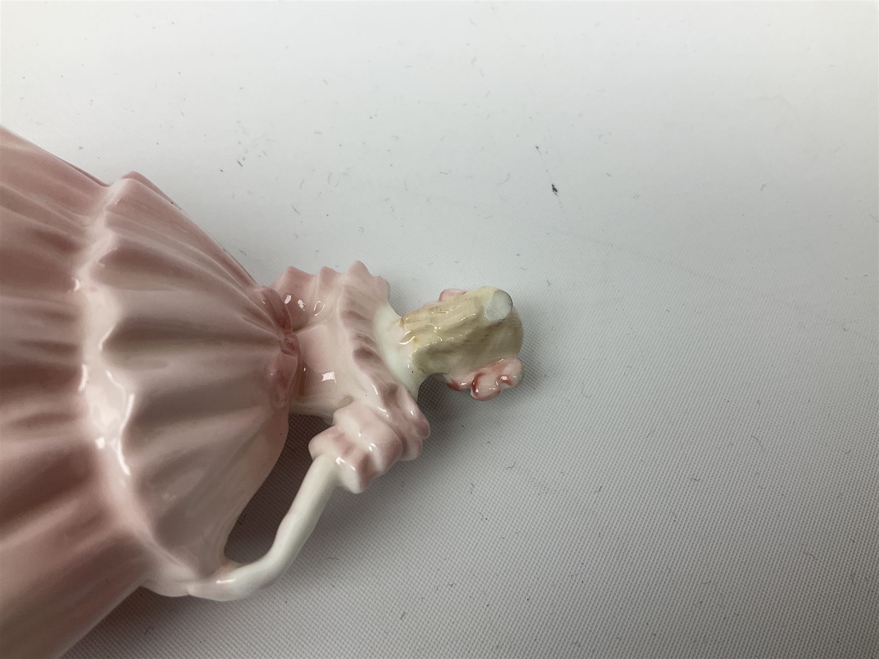 Two Royal Crown Derby pattern Imari soup bowls, pattern 2451, Belleek Fermanagh Ireland four piece set in green shamrock pattern, Royal Doulton small lady figure, Marie HN1370, large Wedgwood fruit bowl, Sylvac jardiniere in autumn leaves pattern, five pieces Co-operative Society commemorative ceramics, with selection of other ceramics. 