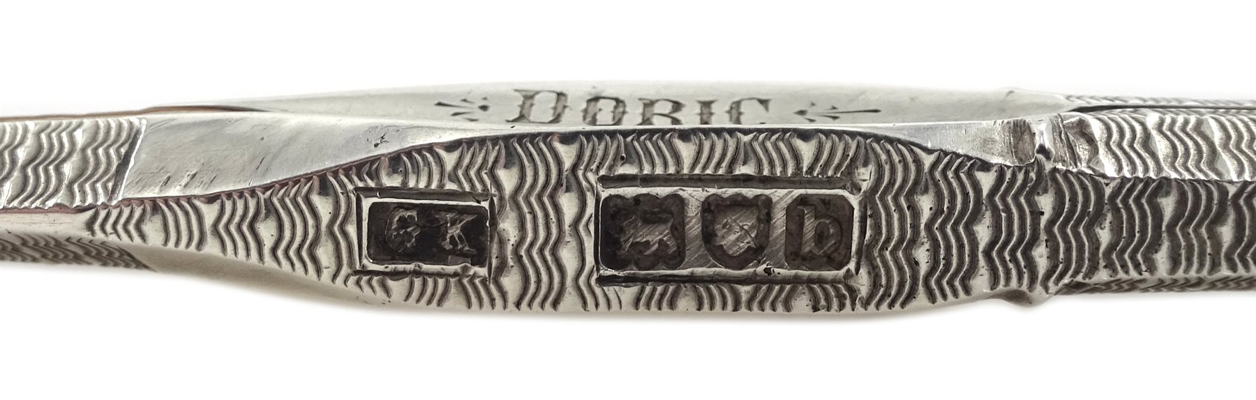 Masonic Interest: Victorian silver divider by George Kenning & Son, London 1897, inscribed 