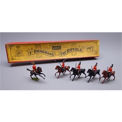  Britains Set No.31 1st Dragoons The Royals with four Dragoons on trotting horses and officer on rearing horse, in original Whisstock box  