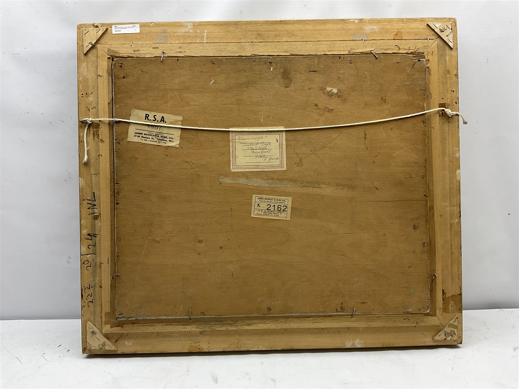 Herbert F Royle (British 1870-1958): 'Lewis Crofts' Outer Hebrides, oil on canvas signed, titled on artist's address label verso 49cm x 60cm
Provenance: James Bourlet 'Royal Scottish Academy' exhibition label verso dated 1957

